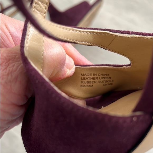 MICHAEL KORS Eggplant Purple Suede Strappy Heels, Size 8 - Picture 12 of 12